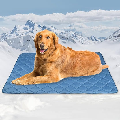 Tuiskusa Premium Cooling Blanket for Dogs Pet Cooling Pads Washable Pet Cool Mat for Cats Hot Weather Puppy Lightweight Throw Calming Pad(60x80 inches)
