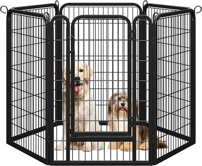 Topeakmart Dog Playpen Outdoor Puppy Exercise Pen Indoor Portable Pet Fence for Yard/RV Camping, 40 Inch 6 Panels