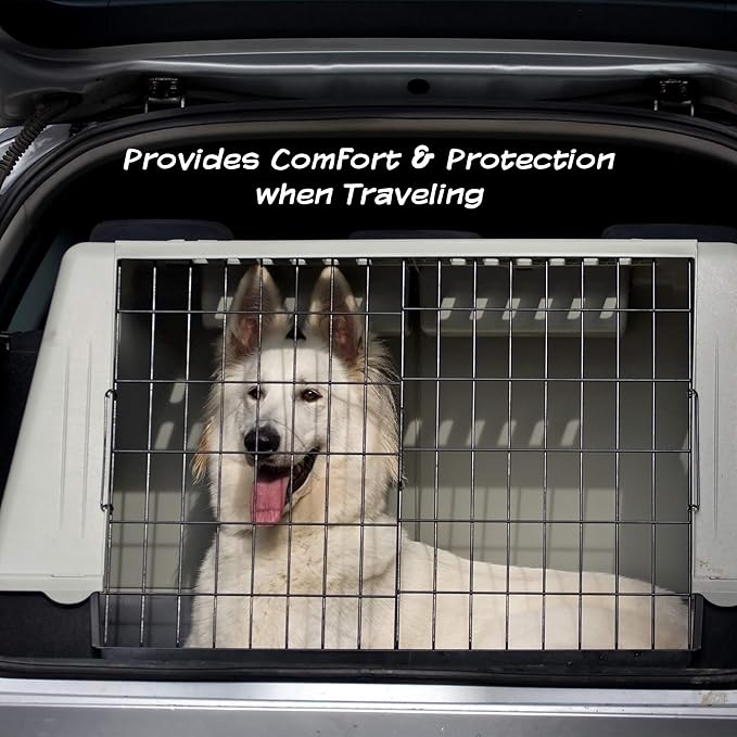 PETMAKER Waterproof Dog Bed - 38.75x25 Large Dog Bed with Raised Edge - Easy-to-Clean Multi-Purpose Crate Mat for Home and Car Travel (Gray)