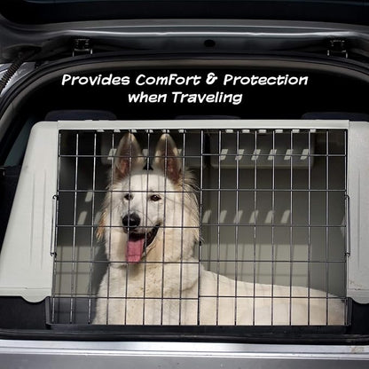 PETMAKER Waterproof Dog Bed - 38.75x25 Large Dog Bed with Raised Edge - Easy-to-Clean Multi-Purpose Crate Mat for Home and Car Travel (Gray)