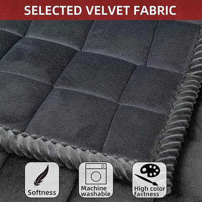 Couch Cover for Dogs Washable Pet Bed Fuzzy Pet Couch Covers Nonslip Couch Slipcover for Dogs, Kids, Pets Friendly Sofa Cover Loveseat Covers (Dark Gray, 21''x70''/Rectangular)