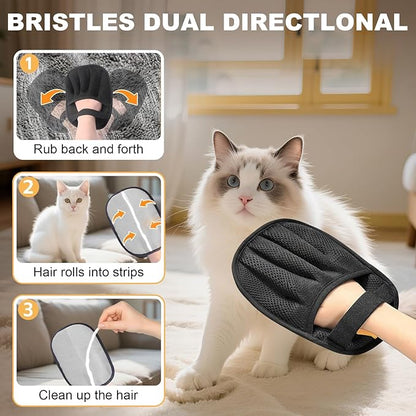 Wireless Cat Water Fountain Stainless Steel,4.5L Cordless Pet Fountains for Dringking,4000mah Battery Operated Cat Water Pountain,Automatic Dog Dispenser w Pet Hair Remover Gloves
