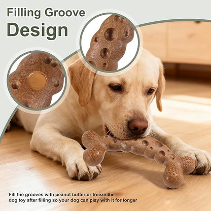 Dog Chew Toy for Aggressive Chewers Dog Bone Toys for Medium Large Dog Breed to Keep Them Busy Milk Flavored