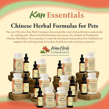Kan Herb Company Four Marvels – Traditional Chinese Herbal Blend for Dogs and Cats to Support Digestive Clarity, Fluid Balance, and Overall Wellness, Herbal Supplement Tablets for Pets, 120 Tablets