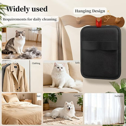 Pet Hair Remover,Static Electricity Grooming Mitt Tool,Machine-Washable for Dog Cat Hair Effortless Lint & Fur Remover for Couch,Carpet,Furniture & Car Seat（2PCS ）