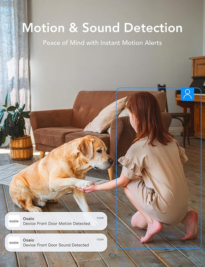 GNCC 2K Cameras for Home Security Indoor, 2.4G/5G Pet Cam with Phone App, Mini Dog Camera w/Motion Detection, 2 Way Audio, Works with Alexa, Cloud Subscription Required, Fixed View, Plug-in, 4Pack