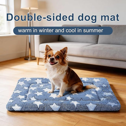 Dog Bed Mat, Reversible Crate Pads for Small/Medium/Large Dogs & Cats Sleeping, Portable & Soft, Dog Beds Crate Pad M(30"*20"*1.5")