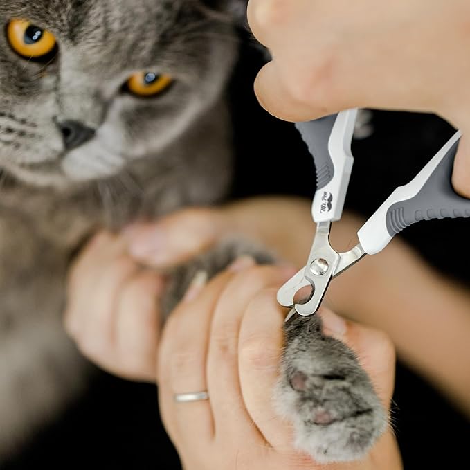 Mr. Pen Cat Nail Trimmer - White & Gray, Cat & Dog Nail Clipper, Kitten & Small Dog Claw Trimmer