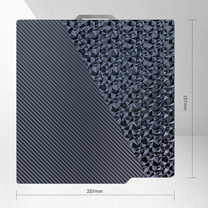 PEO (Diamond Pattern) & PET (Carbon Fiber Pattern) 3D Printer Build Plate Adhesive Print Bed Compatible with Bambu lab A1 P1P X1C 257mm