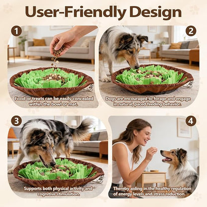 Snuffle Mat for Dogs Cats, Interactive Pet Non Slip Sniff Mat for Slow Eating Cognitive Puzzle Feeder for Enrichment Mental Stimulation Toys Keeping Boredom Away