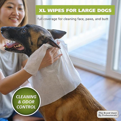 Wahl Refresh Massive Dog Wipes for Cleaning and Odor Control, Face, Body, Butt and Paw Cleaner for Dogs, Coconut Lime Verbena Scent, 36 Count, Model 3027119