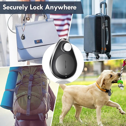 GPS Tracker for Kids hidden 4pack, Security Tag with Pins Works with Find My (iOS only), Lost Mode, Anti-Removal Tracking Device for Children, Elderly, Pets, Backpack, No Monthly fee (Not for Android)