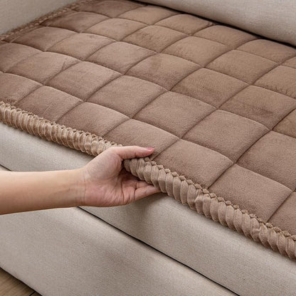 Couch Cover for Dogs Washable Pet Bed Fuzzy Pet Couch Covers Nonslip Couch Slipcover for Dogs, Kids, Pets Friendly Sofa Cover Loveseat Covers (Brown, 21''x39''/Rectangular)