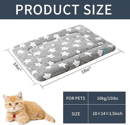 Dog Bed Mat, Reversible Crate Pad & Cute Dog Bed - Machine Washable Kennel Mat with Ultra Soft for Small Dogs & Cats