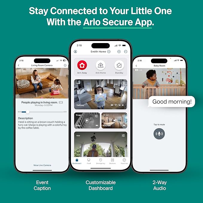 Arlo Essential Indoor Security Camera 2K (3rd Gen, 2025 Release) - Wired Plug-in Power, Person Recognition, Animal Detection, 1-Month Trial of Secure Plan, Automated Privacy Shield, 2 Cam, White