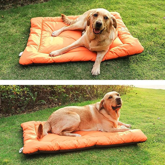 CHEERHUNTING Camping Dog Bed Pet Bed 40”X32”, Outdoor, Waterproof, Washable, Water-Resist, Large, Durable, Portable Travel Pet Mat