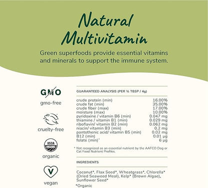 kin+kind Skin and Coat Supplement for Dogs & Cats – Natural Vitamin Supplements with Organic Ingredients for Shiny Fur, Moisturized Skin & Overall Pet Wellness – Dog Essentials & Cat Essentials – 8oz