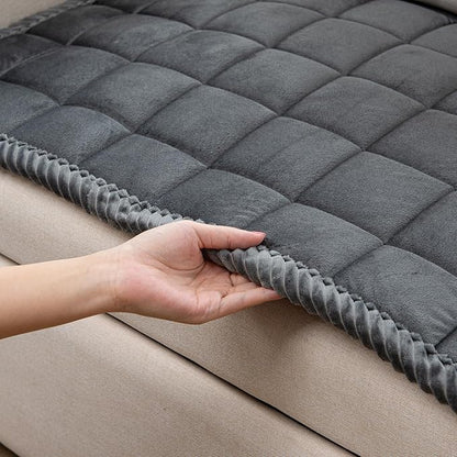 Couch Cover for Dogs Washable Pet Bed Fuzzy Pet Couch Covers Nonslip Couch Slipcover for Dogs, Kids, Pets Friendly Sofa Cover Loveseat Covers (Dark Gray, 21''x70''/Rectangular)