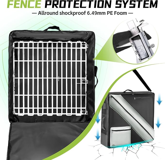 Storage Bag of Dog Playpen, Portable Dog Fence Bag for RV Travel, Compatible with Most 40" H, 8-Panel and 9-Stake Pet Fence Shoulder Bag, Patent Pending