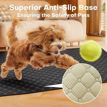 Doglike Dog Bed Mat for Car Backseat [Quick-Dry & Non-Slip], Road Trip Bed to Fully Protect Dog's Safety, Fits Trucks/SUVs Back Seat Cover Extenders, Black, 52.3x23 inch, L