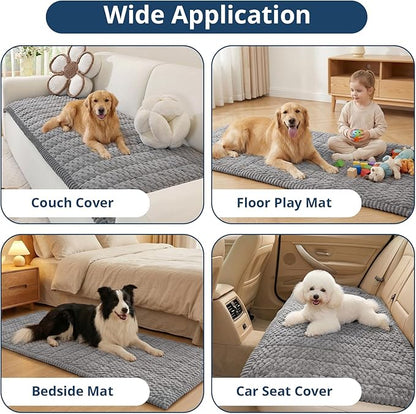 OstepDecor Washable Couch Cover for Dogs, Thick Pet Friendly Sofa Covers, Soft Couch Protector, Paw Cart Sofa Slipcovers, Cushion Protector for Leather, Sectional, Loveseat (35.4" x 82.7", Grey)