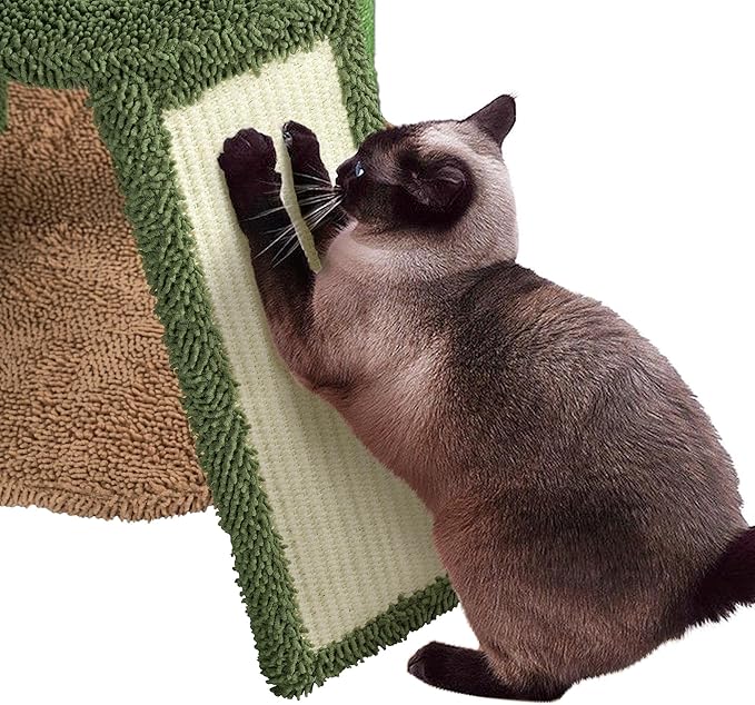 Yaheetech Cactus Cat Tree, 42in Cat Tower for Indoor Cats, Multi Level Kitten Condo Scratching Post, Cat Activity Center Pet Furniture w/Ball, Plush Perch, Platform, Basket
