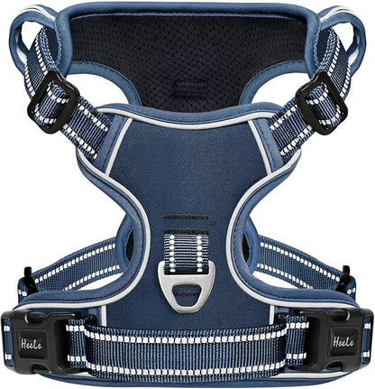 HEELE Dog Harness for Small Dogs No Pull Dog Vest Harness for Small Dog with Soft Padded Handle Reflective for Outdoor Training, Royal Blue, S