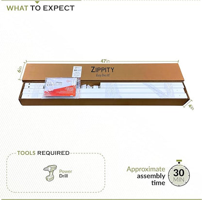 22in H x 44in W (2 Panels) Freestanding Zippity Portable Puppy Fence Kit, Dog Puppy Playpen, Pet Border Outdoor for Yard, Vinyl Picket Outdoor Animal Fences, Pup Play Pen Indoors, ZP19055