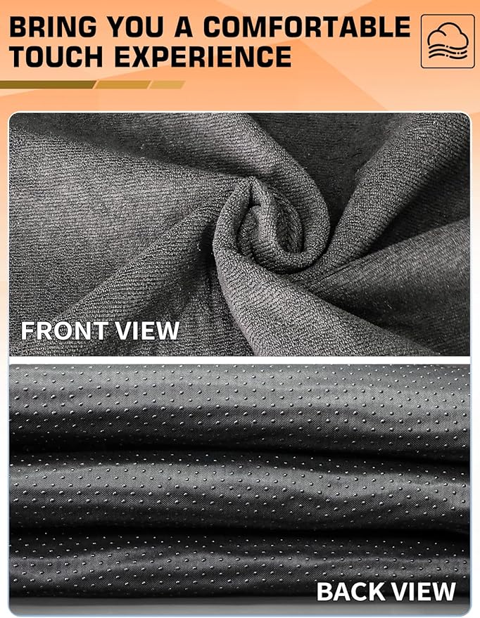 Car Seat Cover Towel 2PCS, 1200g Ultra-Thick Absorbent Terry Cloth Seat Protector for Post-Gym Sweat & Beach, Universal Fit for Sedans SUV Minivans, Machine Washable Interior Protection (Gray)