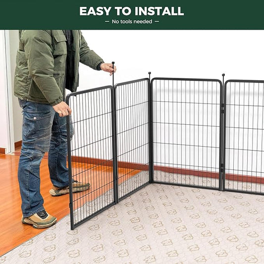 FXW Rollick Unleashed Dog Playpen for Indoor, Yard, RV Camping, 40 inch 16 Panels for Medium and Large Dogs│Patented