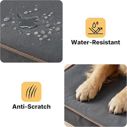 Veehoo Chew Proof Elevated Dog Bed, Indestructible Raised Dog Bed with Exclusive Cover, Washable Orthopedic Padded Pet Cot for Indoor & Outdoor, Large Dog Bed 41" x 27", Dark Grey