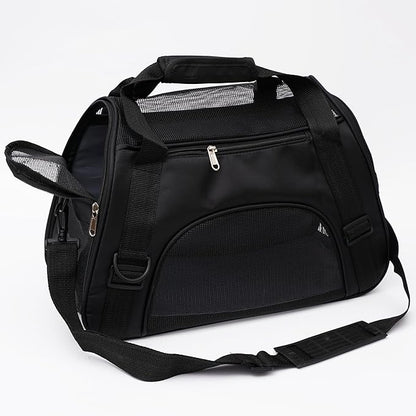 MuchL Pet Carrier Soft-Sided Carriers for Cat Carriers Dog Carrier for Small Medium Cats Dogs Puppies Pet Carrier Airline Approved Cat Dog Pet Travel Carrier (Small, Black)