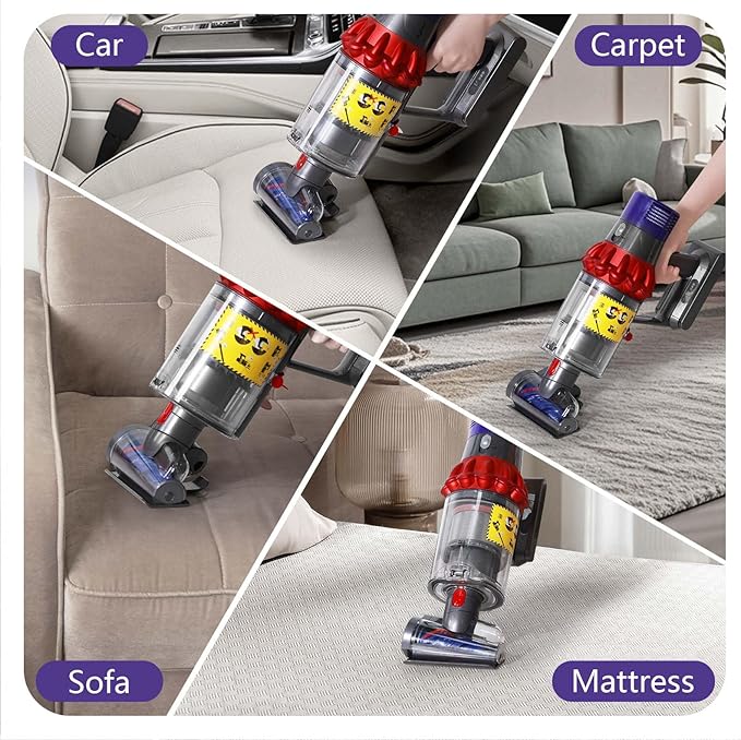 OTTWL Mini Motorized Brush Head Compatible with Dyson V7 V8 V10 V11 V15 Vacuum Cleaners - Pet Hair Removal Vacuum Attachment - Hair Screw Tool for Carpeted Stairs, Couch/Sofa Cushions, Car Carpet