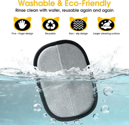 Pet Hair Removal Glove for Dogs & Cats;Upgraded Thickened with Static Technology Reusable for Carpets Clothes Sofas Bedding & More
