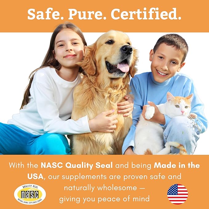 Wholistic Pet Organics Ester-C Powder for Dogs & Cats - Cat & Dog Allergy & Itch Relief - Vitamin C Immune Support Supplement - Itchy Skin Support for Seasonal Dog Allergy Relief - 1 lb - 454 Scoops