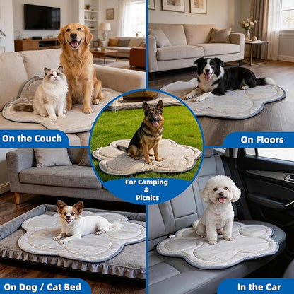 Dog Cooling Mat Self Coolings Foldable Cooling Pad for Dog in Summer Coolings Mat for Dogs and Cats Machine Washable (Dog Paw, X-Large-45 L x 41" W)