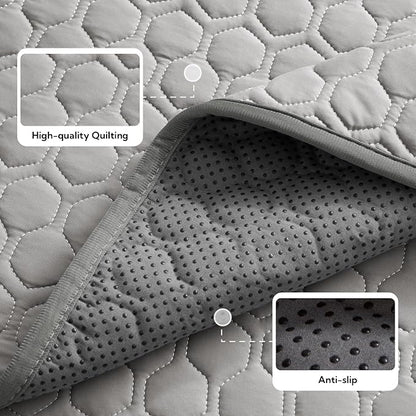 Soulbond Backseat Dog Cooling Mat for Cars - 24.5"x52" Washable Back Seat Self Cooling Pad for Cat & Puppy, QMAX>0.3, Non-Slip Cold Pet Bed Backseat Extender for Cars, SUVs, Trunks, Dark Gray