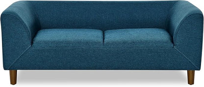 Dog Sofa Couch for Medium Dogs with Backrest and Armrest, Memory Foam Dog Sofa Bed, Modern Elevated Pet Couch Bed with Wooden Legs, Blue