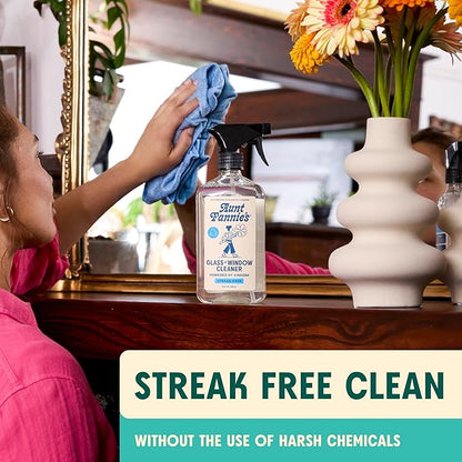 Aunt Fannie's Cleaning Spray Variety Pack, Lemon All Purpose Vinegar, Glass & Window, Bathroom, and Wood Surface Cleaner, 16.9 oz each, Pack of 4