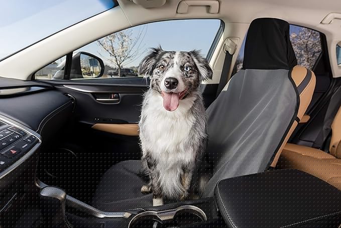 PetSafe Happy Ride Waterproof Bucket Seat Cover for Dogs and Pets - Fits Cars, Trucks and SUVs - Waterproof Area Protection - Grey