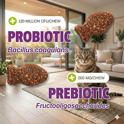 Pet Naturals Daily Probiotic Soft Chews for Cats, Digestive and Immune Support Supplement, 100 Million CFU Per Chew, Duck, 30 Count