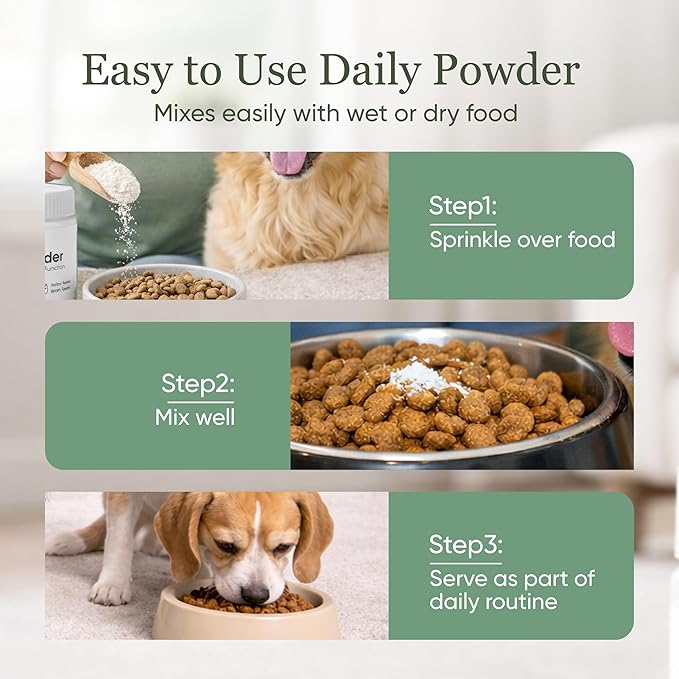 Pawvita Taurine Powder for Dogs, Pure Taurine Supplement, Supports Heart Health, Vision, Skin & Coat, Boosts Energy & Daily Wellness, Easy to Mix in Food, with Dosing Spoon, 200 Grams/ 7.05 oz