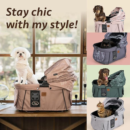 Sway2 Pet Car Seat and Carrier, 2-in-1 Booster Seat for Small Dogs and Cats
