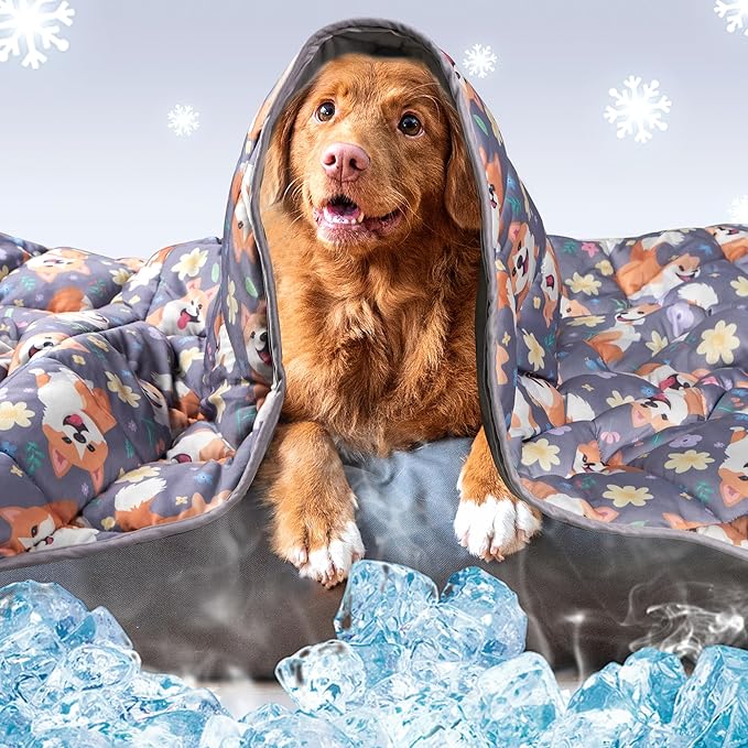 Leekalos Dog Cooling Mat,Pet Cooling Pads for Dogs Blanket,Summer Cooling Bed for Cats Blanket,Portable Pet Cooling Cushion for Home & Outdoor,Keep Cooling for Pets