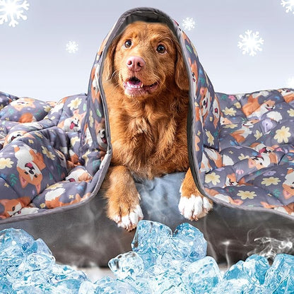 Leekalos Dog Cooling Mat,Pet Cooling Pads for Dogs Blanket,Summer Cooling Bed for Cats Blanket,Portable Pet Cooling Cushion for Home & Outdoor,Keep Cooling for Pets