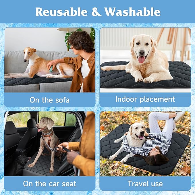 40"x28" Dog Cooling Mat, Washable Cooling Mat for Dogs, Soft Blanket for Dogs and Cats, Medium