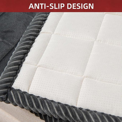 Couch Cover for Dogs Washable Pet Bed Fuzzy Pet Couch Covers Nonslip Couch Slipcover for Dogs, Kids, Pets Friendly Sofa Cover Loveseat Covers (Dark Gray, 21''x39''/Rectangular)