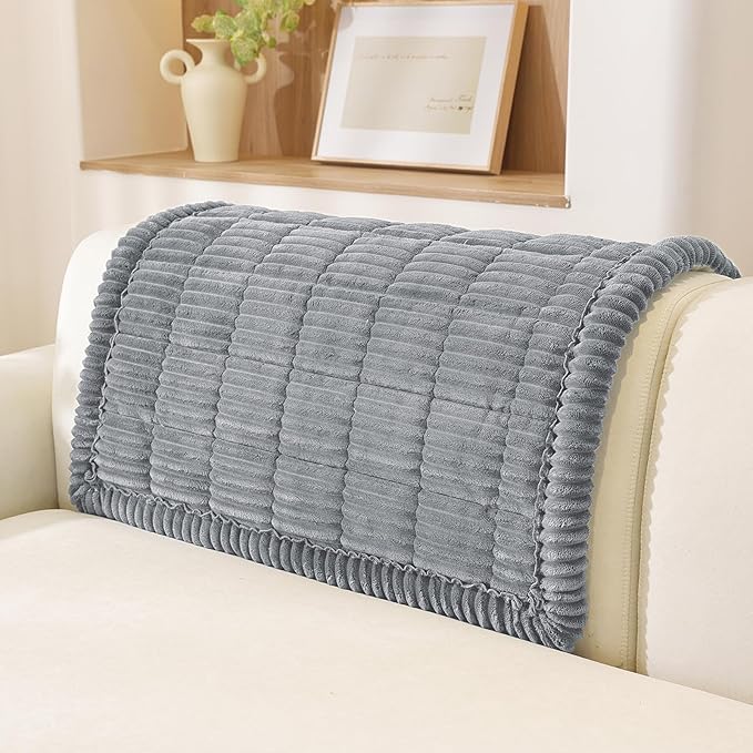 OstepDecor Washable Couch Cover for Dogs, Thick Pet Friendly Sofa Covers, Soft Couch Protector, Paw Cart Sofa Slipcovers, Cushion Protector for Leather, Sectional, Loveseat (35.4" x 35.4", Blue Grey)