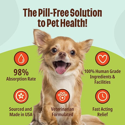 Licks Pill Free Zen Small Breed Dog Calming Aid - Zen Calming Aid Supplements for Aggressive Behavior & Nervousness - Dog & Puppy Treats for Stress Relief & Health - Gel Packets - 30 Use