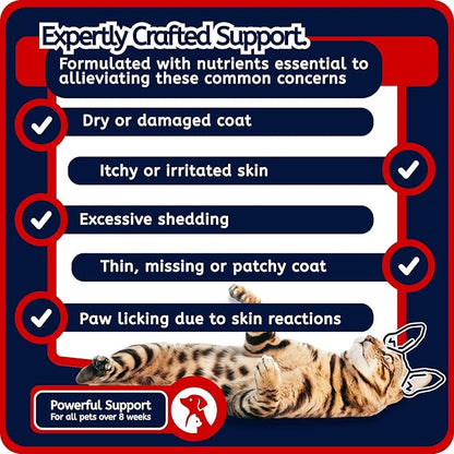 Itchy Pet Approved Krill Oil Bites - Up to 240 Day Supply - Hypoallergenic Skin & Coat Supplement - Shedding & Allergy Support for Dogs & Cats (1 Pack, Cheese)